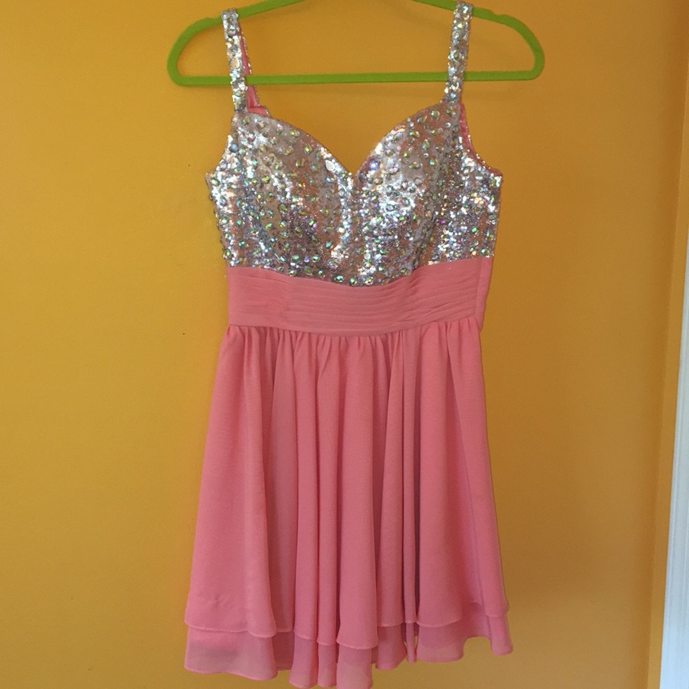 Pink Sequined Dress